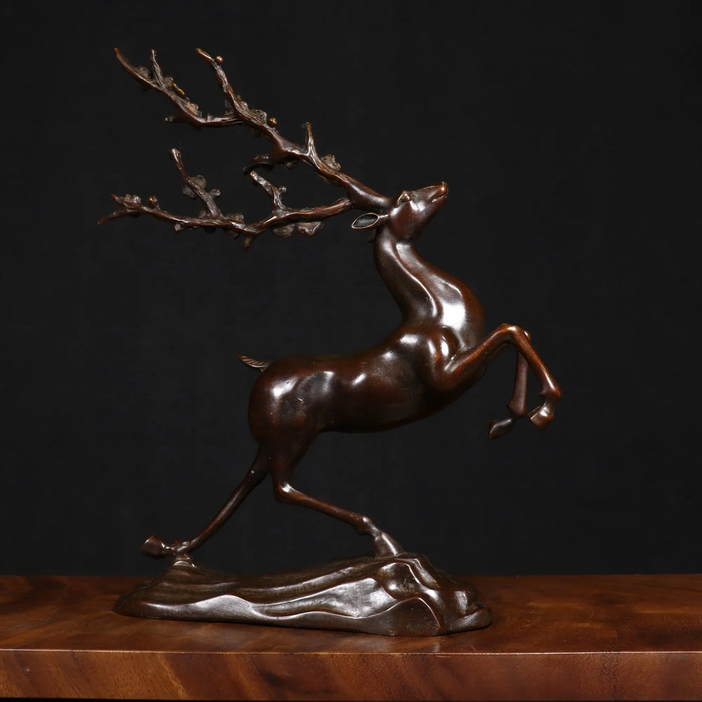 Statue de Cerf - Décoration en Cuivre Pur