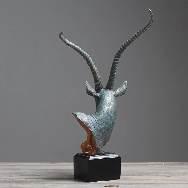 Statue Décorative - Buste d'Antilope