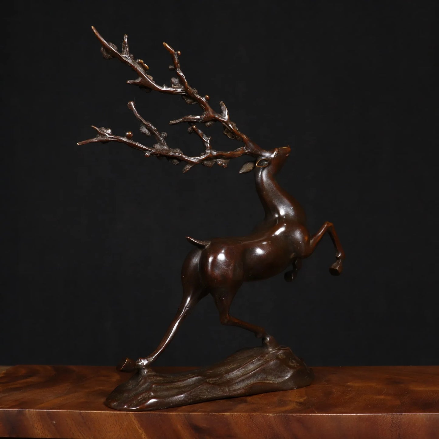Statue de Cerf - Décoration en Cuivre Pur