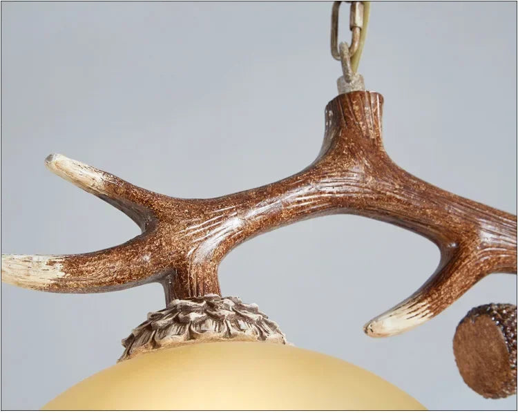 Lustre Bois de Cerf - Style Nordique