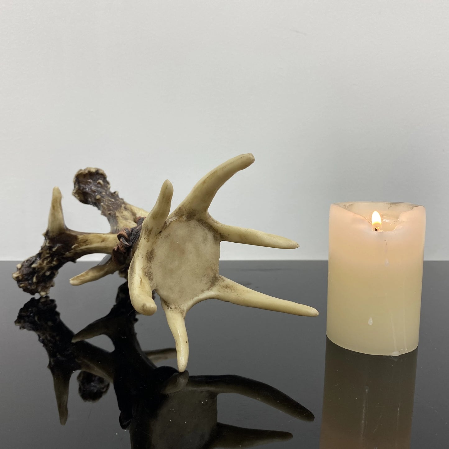Bougeoir Bois de Cerf - Décoration Rustique