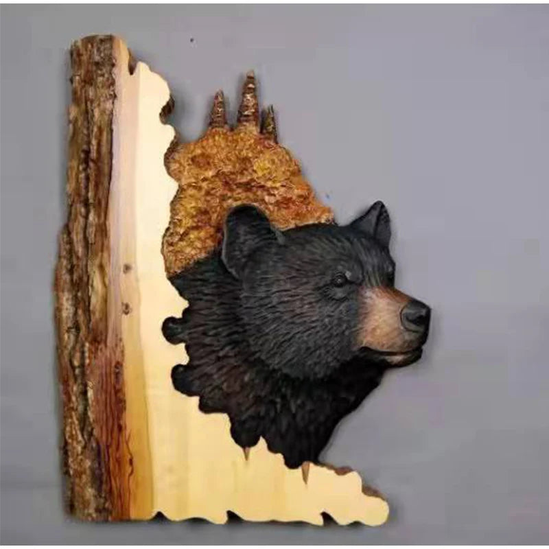 Décoration murale en Bois - Animaux sauvages