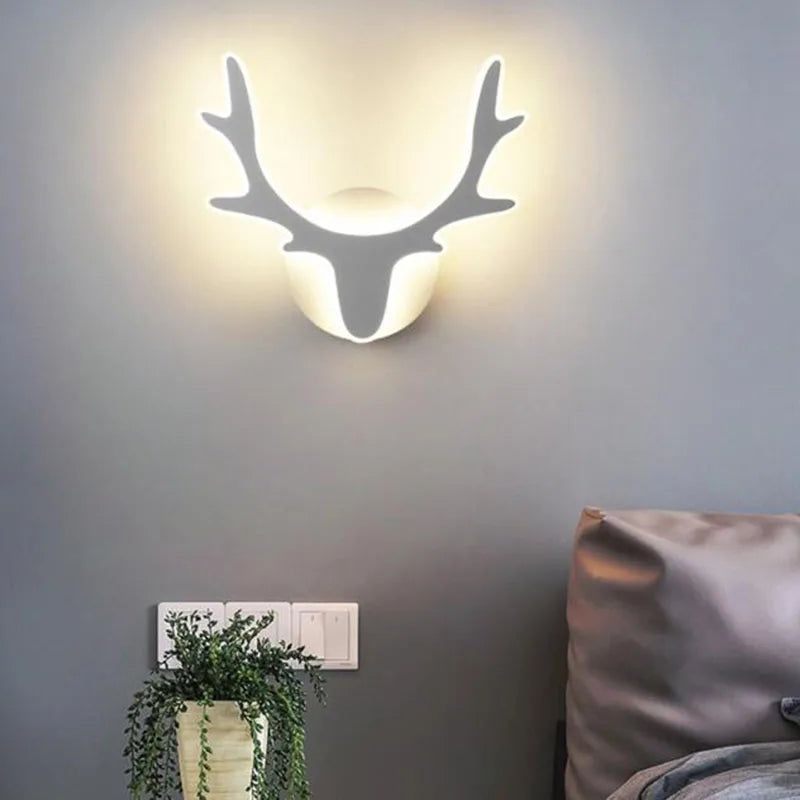 Lampe Murale - Silhouette de Tête de Cerf