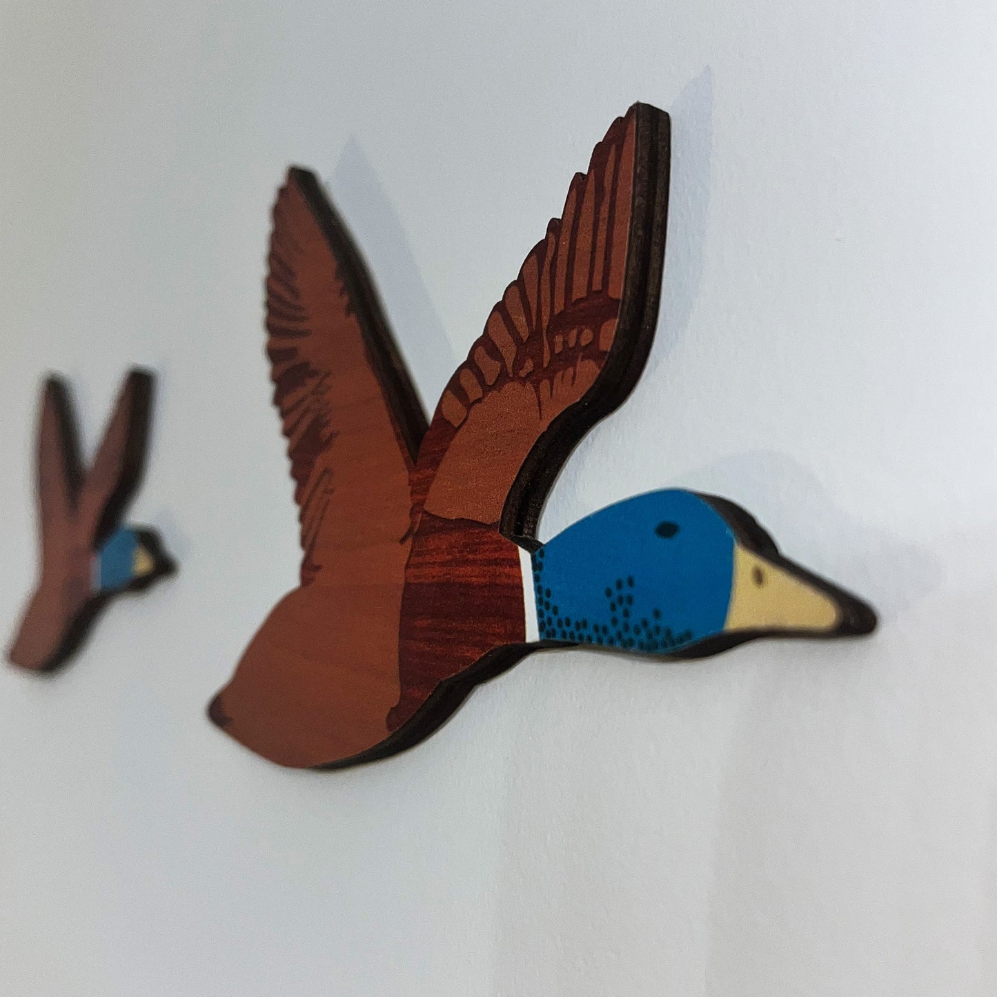 Canards colverts en bois - Décoration murale