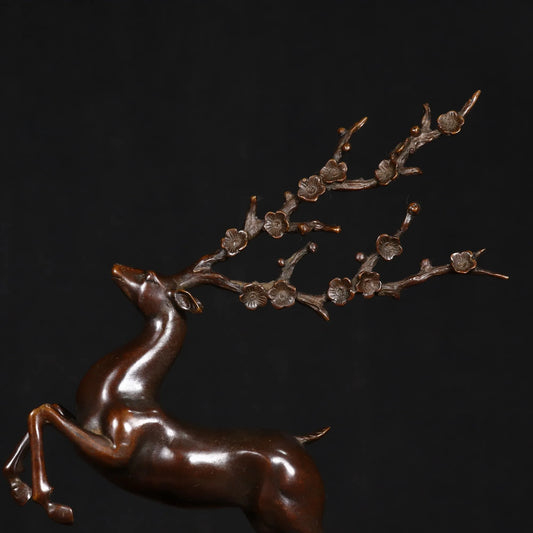 Statue de Cerf - Décoration en Cuivre Pur