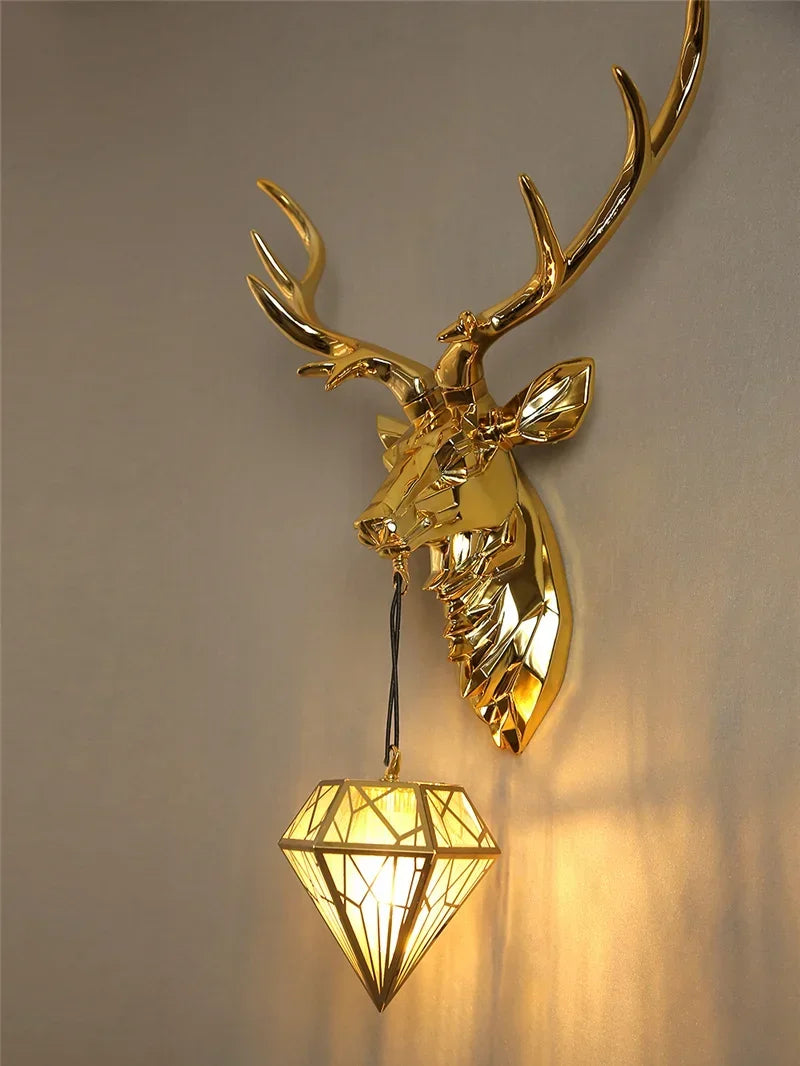 Lampe Murale - Le Cerf Porteur de Lumière