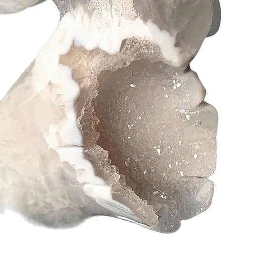 Statue Artisanale en Quartz - Cerf sculpté