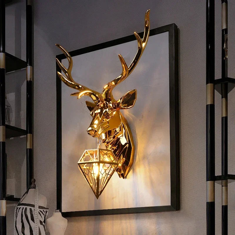 Lampe Murale - Le Cerf Porteur de Lumière