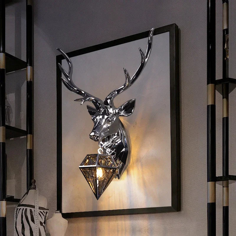 Lampe Murale - Le Cerf Porteur de Lumière