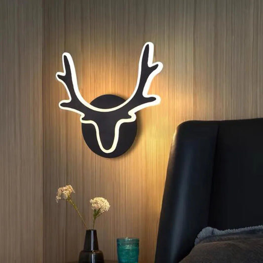 Lampe Murale - Silhouette de Tête de Cerf
