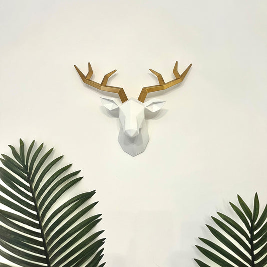 Décoration Murale Design - Tête de Cerf Géométrique