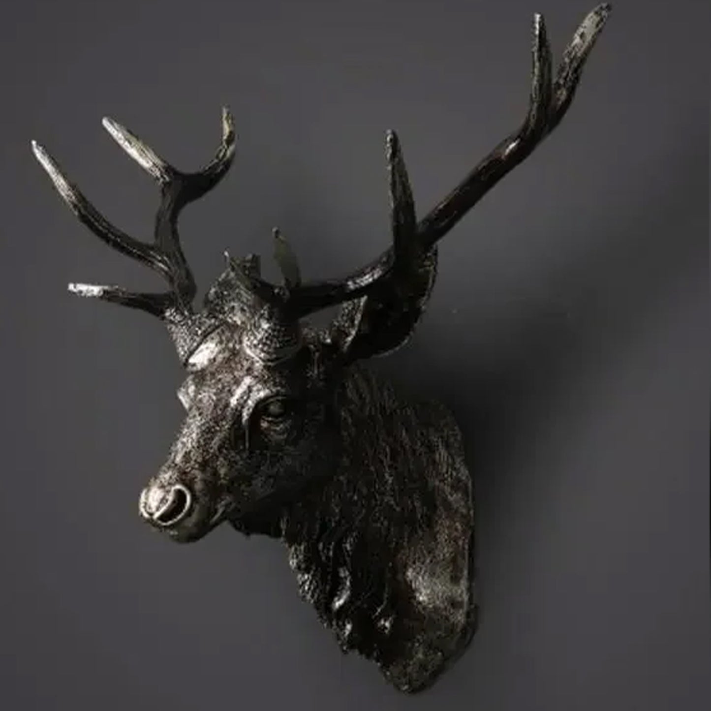 Décoration Murale - Tête de Cerf Cuivrée